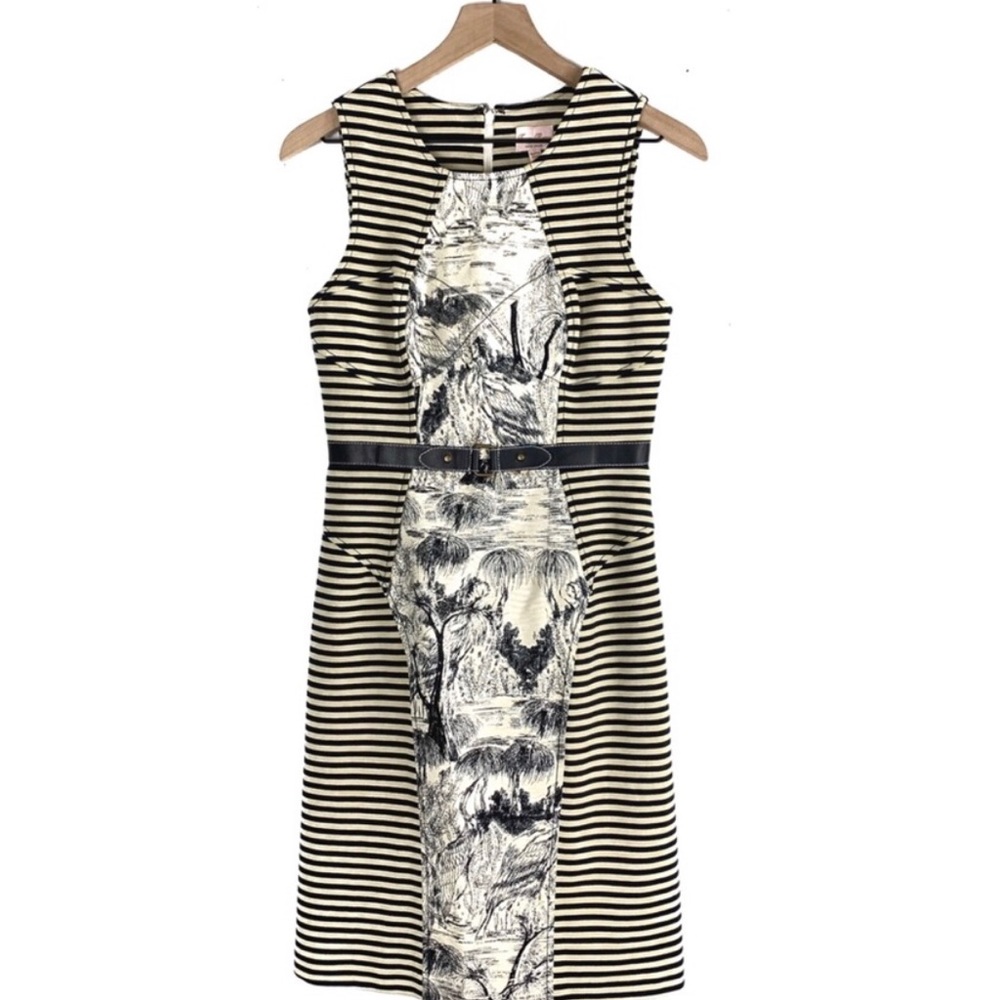 TRACY REESE 2  French Toile Striped Sheath Dress
